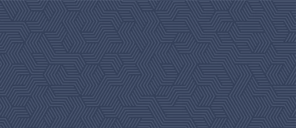 Seamless geometric line pattern on dark blue background, abstract art deco Stockillustratie