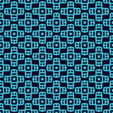 Seamless geometric lines ornament pattern, linear pattern with thin elegant b Illustrazione stock