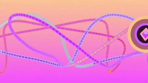 Seamless geometric loop animation with morphing shapes Video stock 340003549