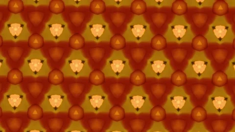 Seamless geometric loop transition with golden honeycomb pattern Stock Footage 340003675