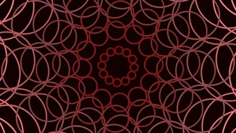 Seamless Geometric Mandala Background Pattern - Dark Red Circle Web Design Stock Footage 340380066