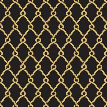 Seamless geometric morrocan trellis pattern Stock Illustration