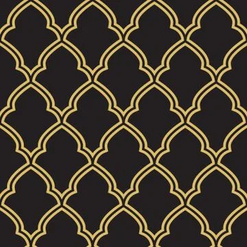 Seamless geometric morrocan trellis pattern Stock Illustration