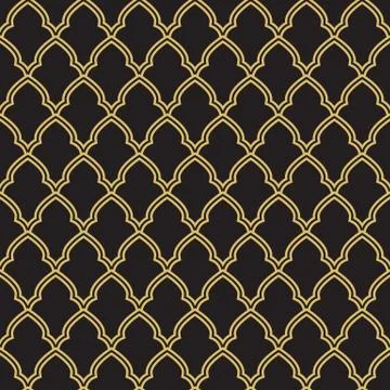 Seamless geometric morrocan trellis pattern Stock Illustration