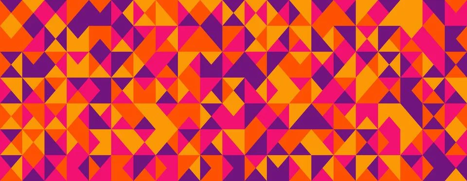 Seamless geometric mosaic pattern with clean shapes. Perfect for abstract bac Stock Illustration