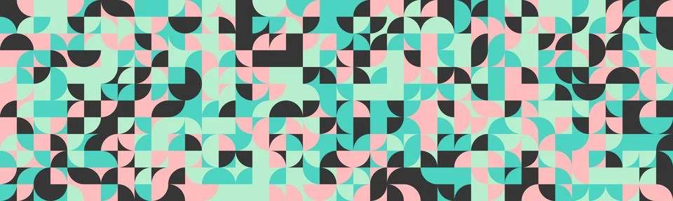 Seamless geometric mosaic pattern with clean shapes. Perfect for abstract bac Stock Illustration