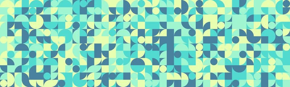 Seamless geometric mosaic pattern with clean shapes. Perfect for abstract bac Stock Illustration