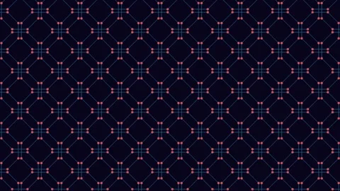 Seamless geometric network grid pattern background, futuristic tech footage Stock Footage 333170606