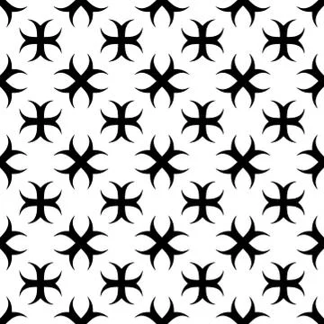 Seamless geometric ornamental pattern. Abstract monochromatic background Stock Illustration