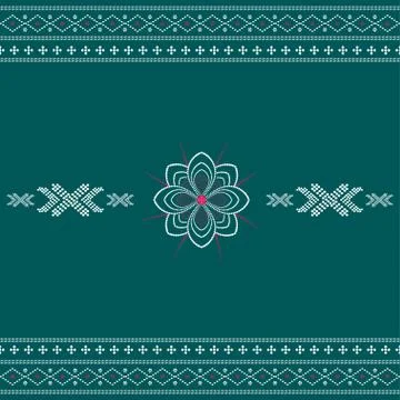 Seamless geometric ornamental pattern background. Stock Illustration