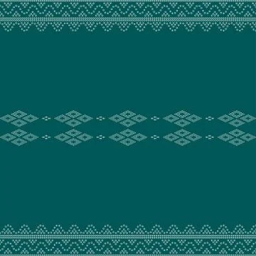 Seamless geometric ornamental pattern background. Stock Illustration
