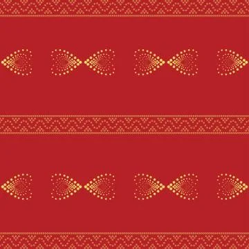 Seamless geometric ornamental pattern background. Stock Illustration