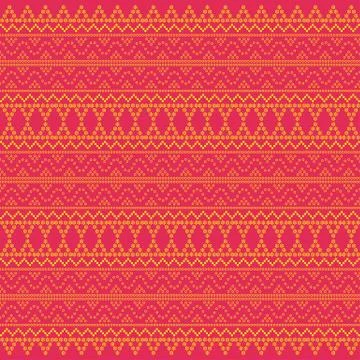 Seamless geometric ornamental pattern background. Stock Illustration