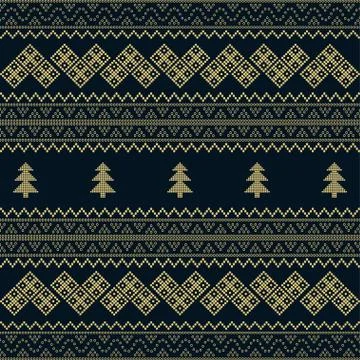 Seamless geometric ornamental pattern with dots gold color Stock Illustration