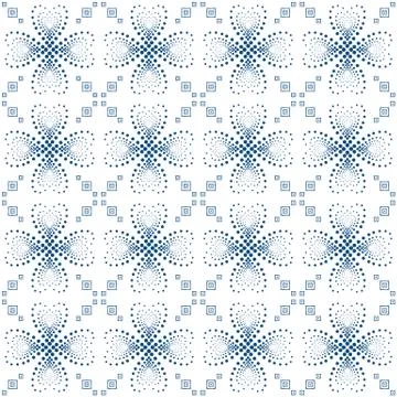 Seamless geometric ornamental pattern on white background. Stock Illustration