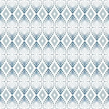 Seamless geometric ornamental pattern on white background. Stock Illustration