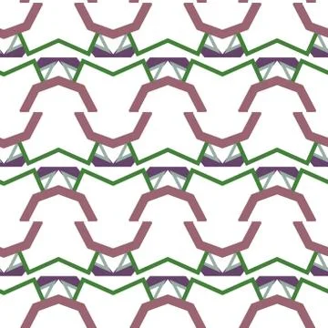 Seamless geometric ornamental vector pattern Stock Illustration