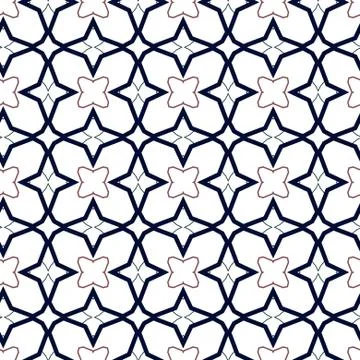 Seamless geometric ornamental vector pattern Ilustração Stock