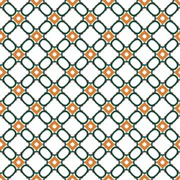 Seamless geometric ornamental vector pattern Stock Illustration