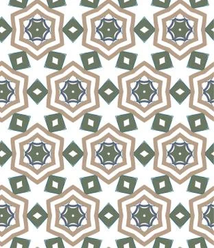Seamless geometric ornamental vector pattern Stock Illustration