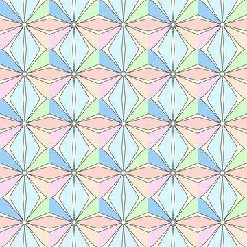 Seamless Geometric Pastel Pattern Background Stock Illustration