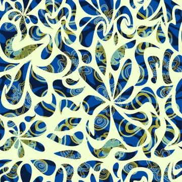 Seamless geometric pattern with abstract shapes, colorful background. Stock Illustration