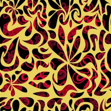 Seamless geometric pattern with abstract shapes, colorful background. Stock Illustration