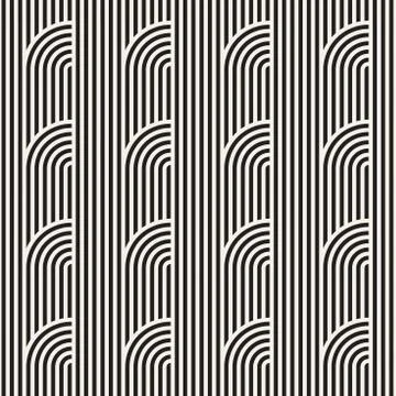 Seamless geometric pattern. Abstract stripy geometric background. Stylish vector Stock Illustration