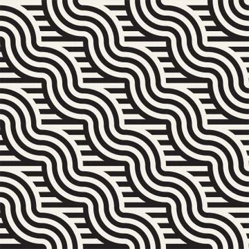 Seamless geometric pattern. Abstract stripy geometric background. Stylish vector Illustrazione stock