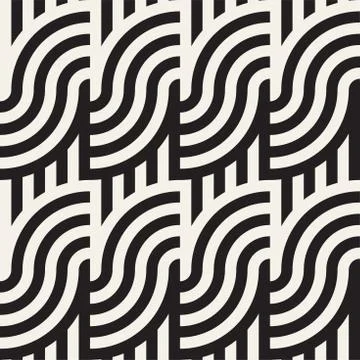 Seamless geometric pattern. Abstract stripy geometric background. Stylish vector Stock Illustration