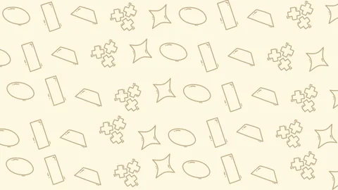 Seamless geometric pattern animation on beige background 스톡 동영상 328562440