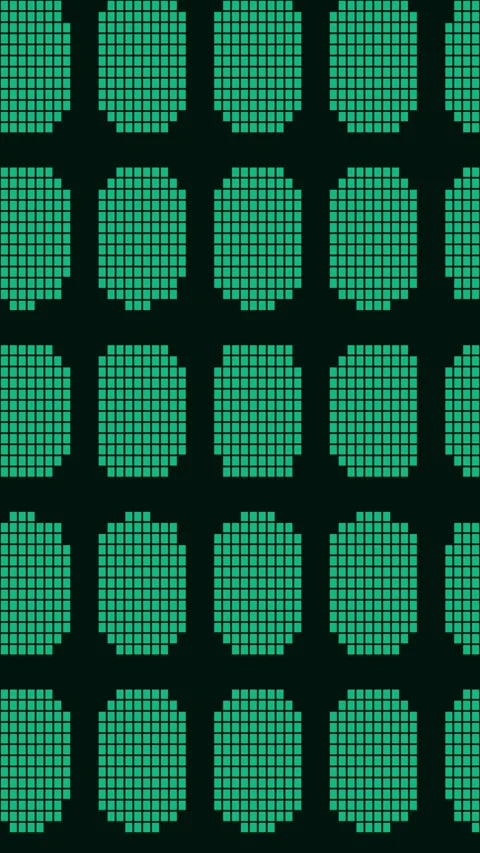 Seamless geometric pattern background with repeating teal and emerald squares Stock Footage 342524661
