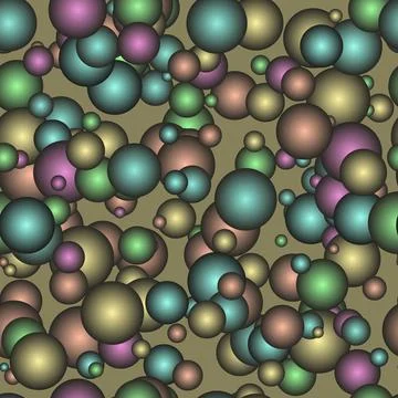 Seamless geometric pattern of balls with gradient fill with metal shades. 스톡 일러스트