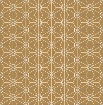 Seamless geometric pattern based on Japanese ornament Kumiko Illustrazione stock