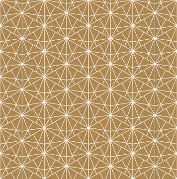 Seamless geometric pattern based on Japanese ornament Kumiko Stock Illustration