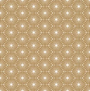Seamless geometric pattern based on Japanese ornament Kumiko Stock Illustration