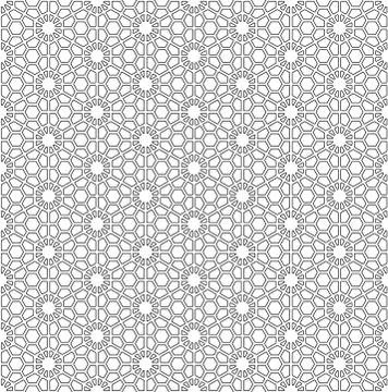 Seamless geometric pattern based on Japanese ornament Kumiko Illustrazione stock