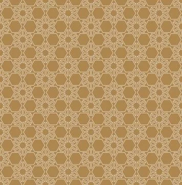 Seamless geometric pattern based on Japanese ornament Kumiko Stock Illustration