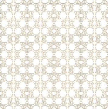 Seamless Geometric Pattern Based on Japanese Ornament Kumiko Stock Illustration
