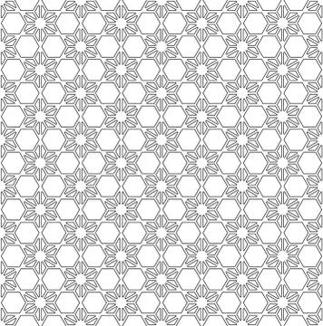 Seamless Geometric Pattern Based on Japanese Ornament Kumiko Stock Illustration
