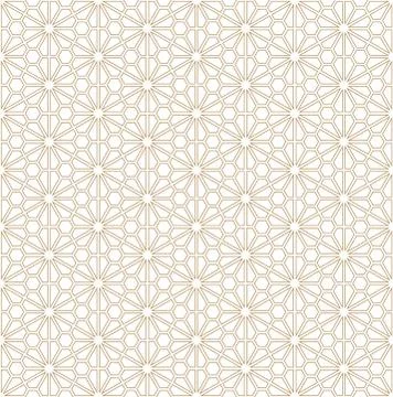 Seamless geometric pattern based on Japanese ornament Kumiko Stock Illustration