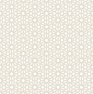 Seamless Geometric Pattern Based on Japanese Ornament Kumiko Stock Illustration