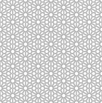 Seamless Geometric Pattern Based on Japanese Ornament Kumiko Stock Illustration