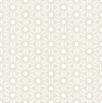 Seamless geometric pattern based on Japanese ornament Kumiko Stock Illustration
