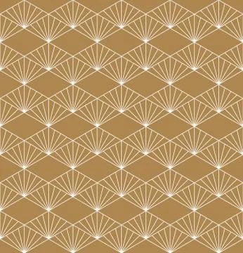 Seamless geometric pattern based on Japanese ornament Kumiko Stock Illustration