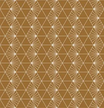 Seamless geometric pattern based on Japanese ornament Kumiko Stock Illustration