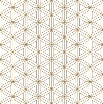 Seamless geometric pattern based on Japanese ornament Kumiko Stock Illustration