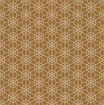 Seamless geometric pattern based on Japanese ornament Kumiko Stock Illustration