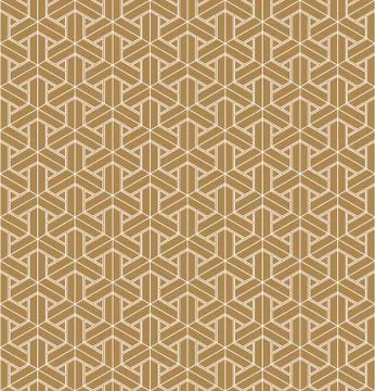 Seamless geometric pattern based on japanese ornament kumiko . Stock Illustration
