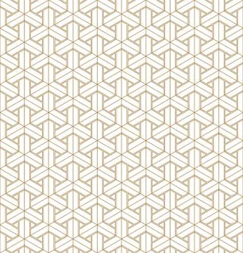 Seamless geometric pattern based on japanese ornament kumiko . Illustrazione stock